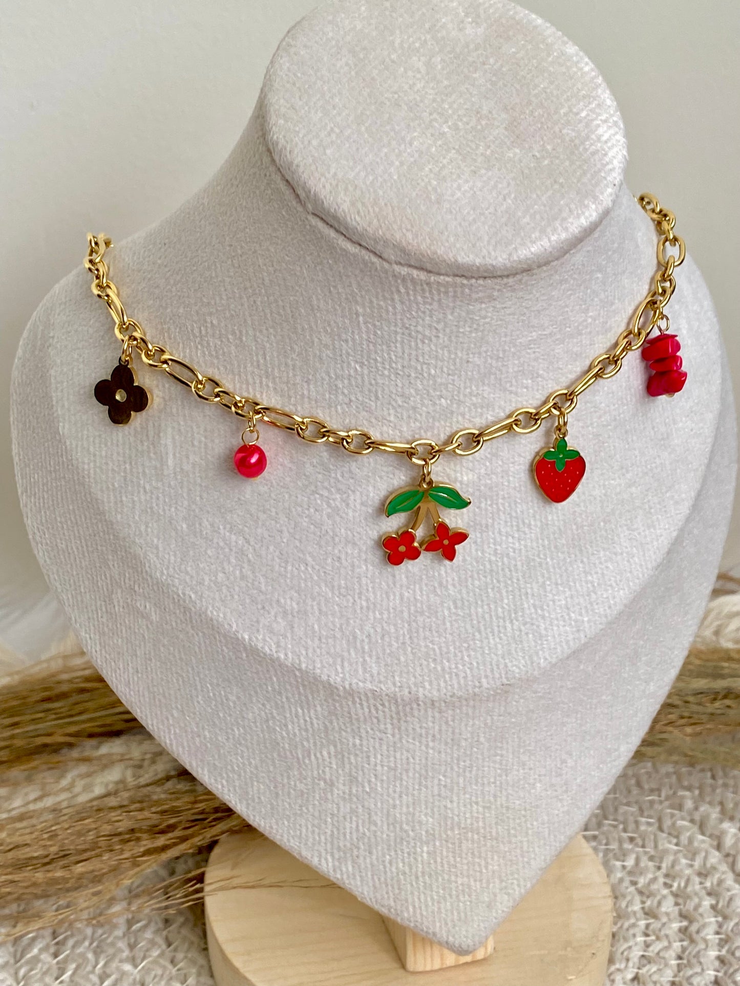 Cherry and Strawberry chocker