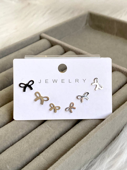 Bow Earrings Set