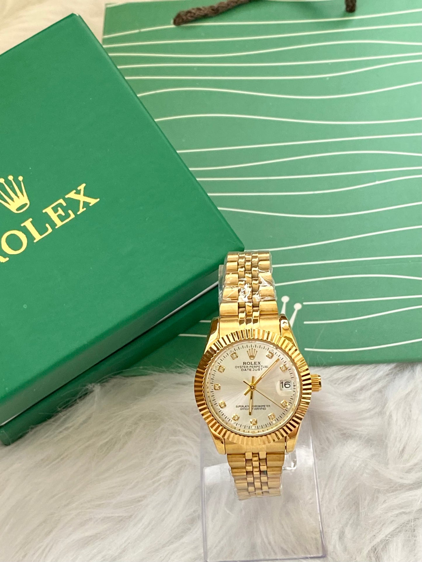 Rolex Watch Full Gold Strap