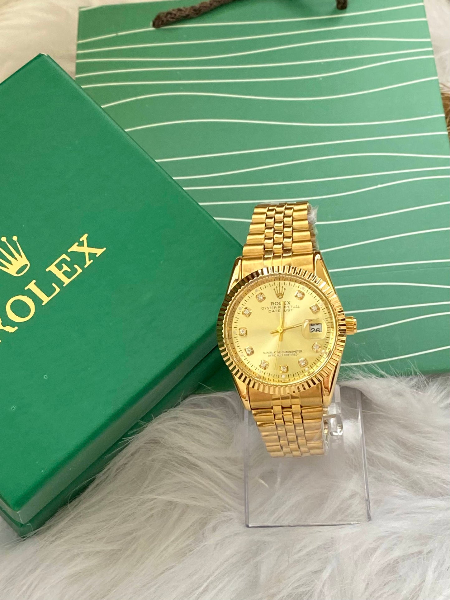 Rolex Watch Full Gold Strap