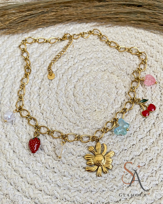 Flower and Cherry Chocker