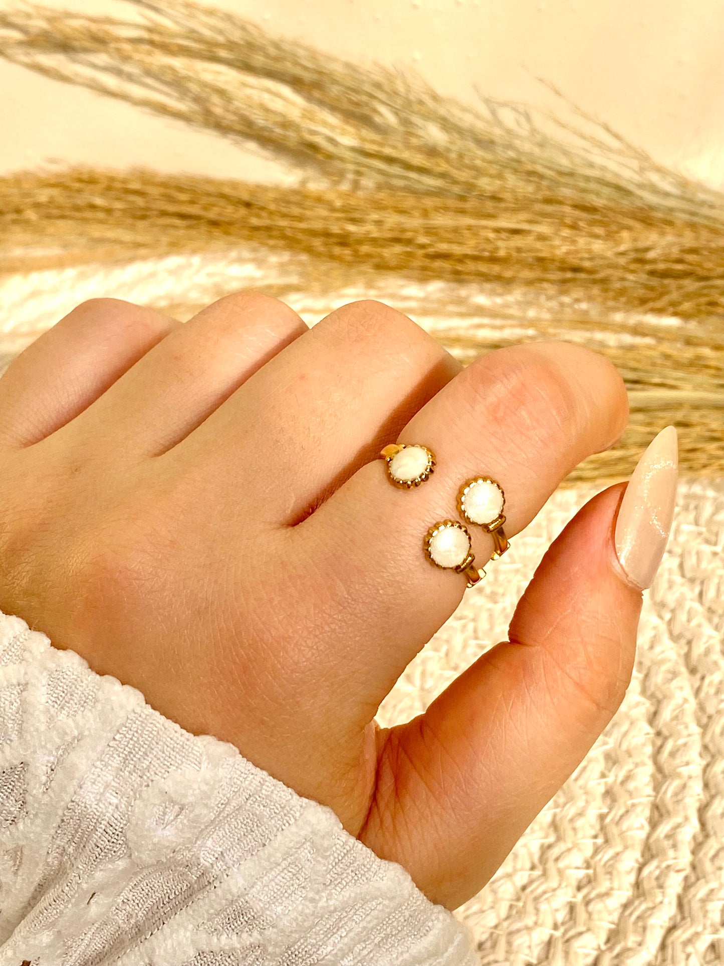 White Dot Ring