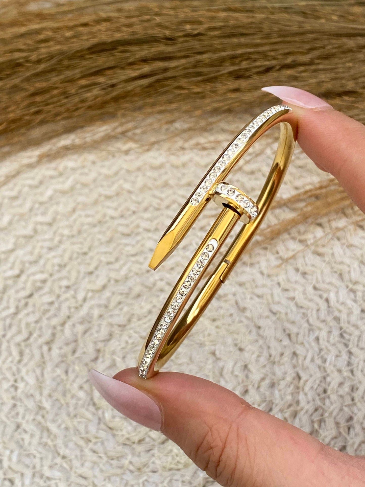 Full Diamond Nail Bangle