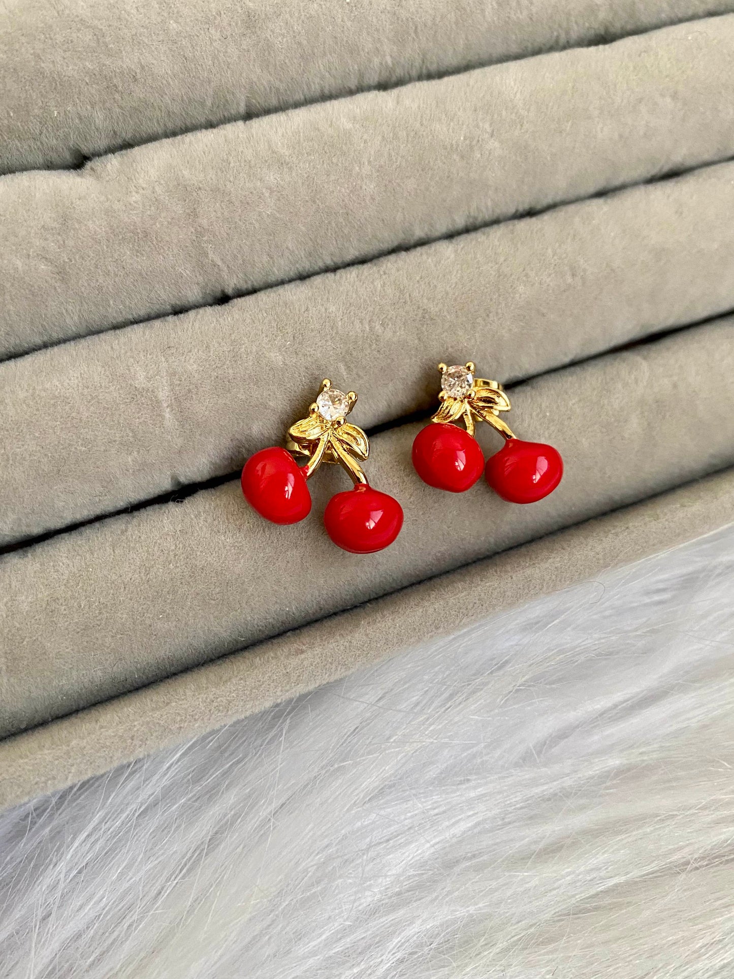 Diamond Cherry Earring