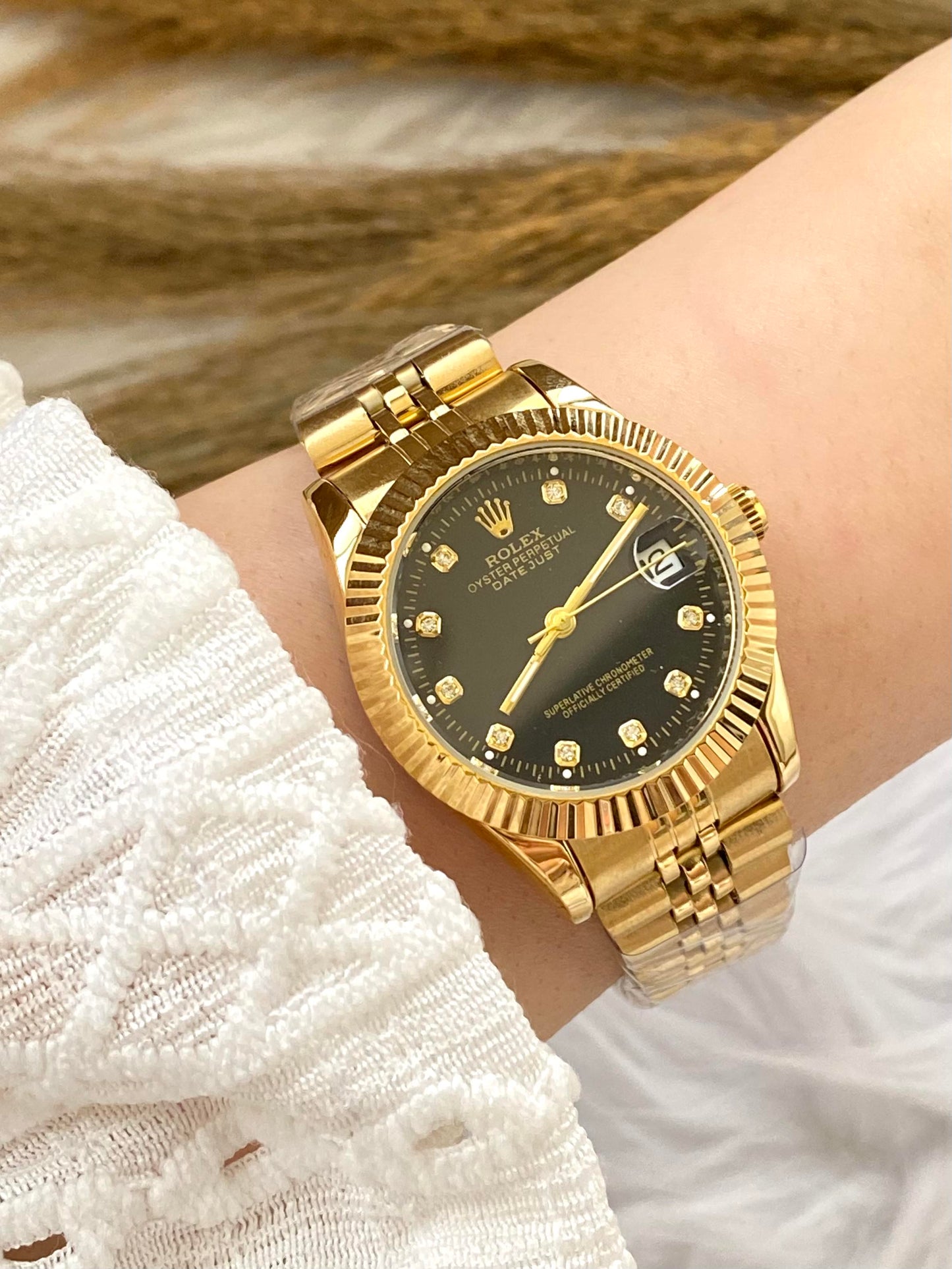 Rolex Watch Full Gold Strap