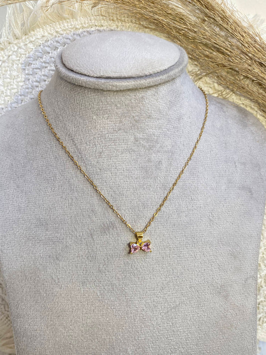 Golden  Bow Necklace