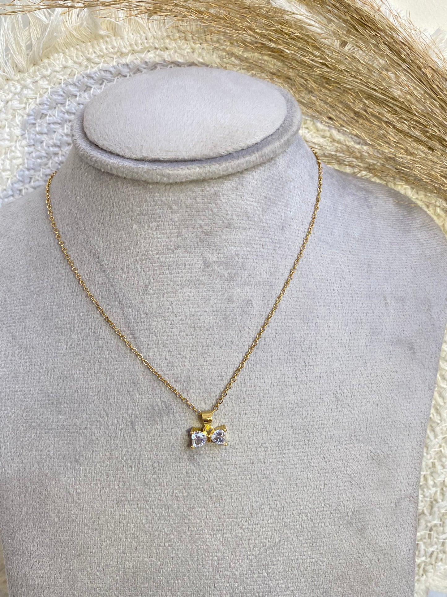 Golden  Bow Necklace