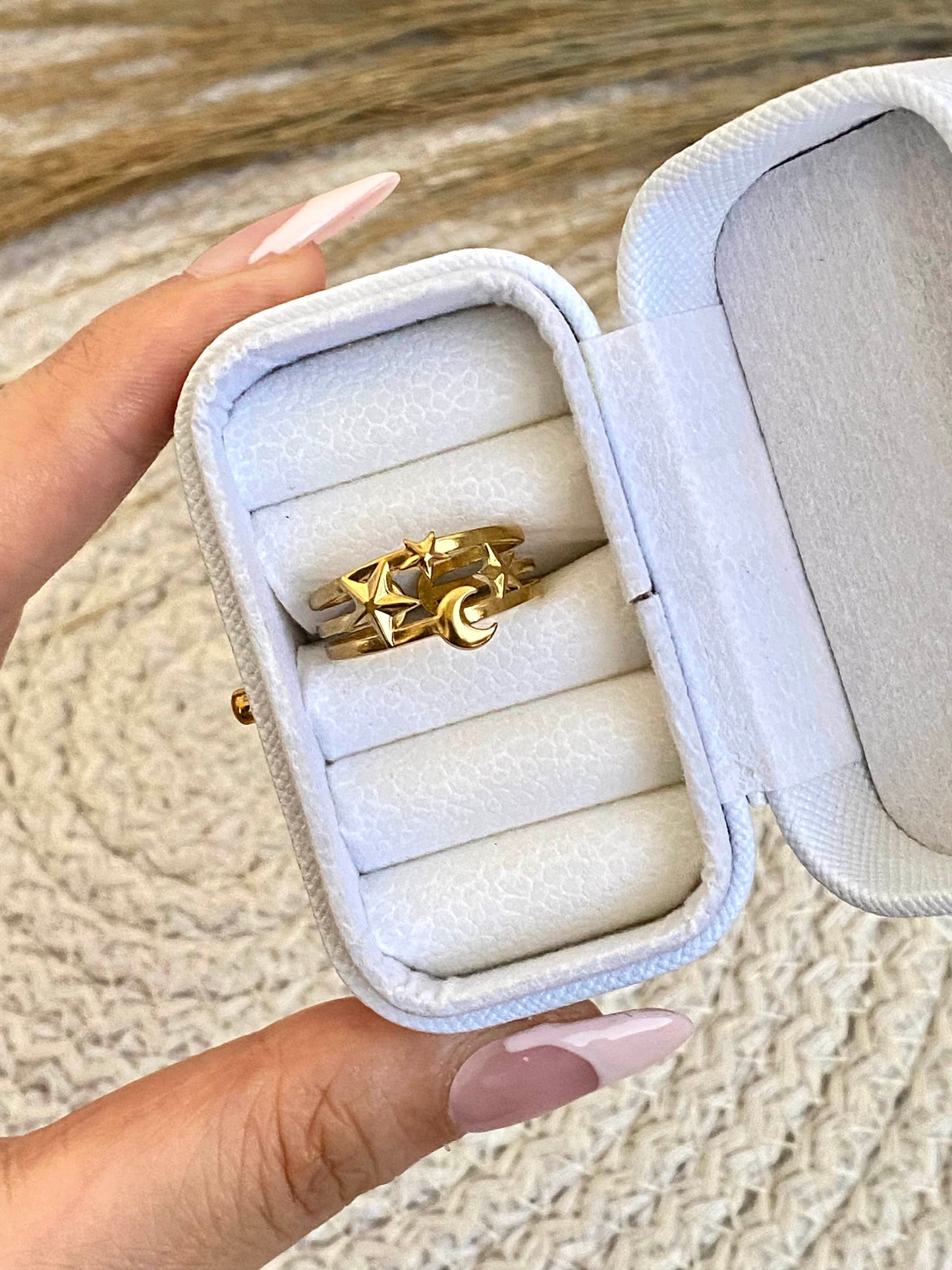 Moon & Star Ring