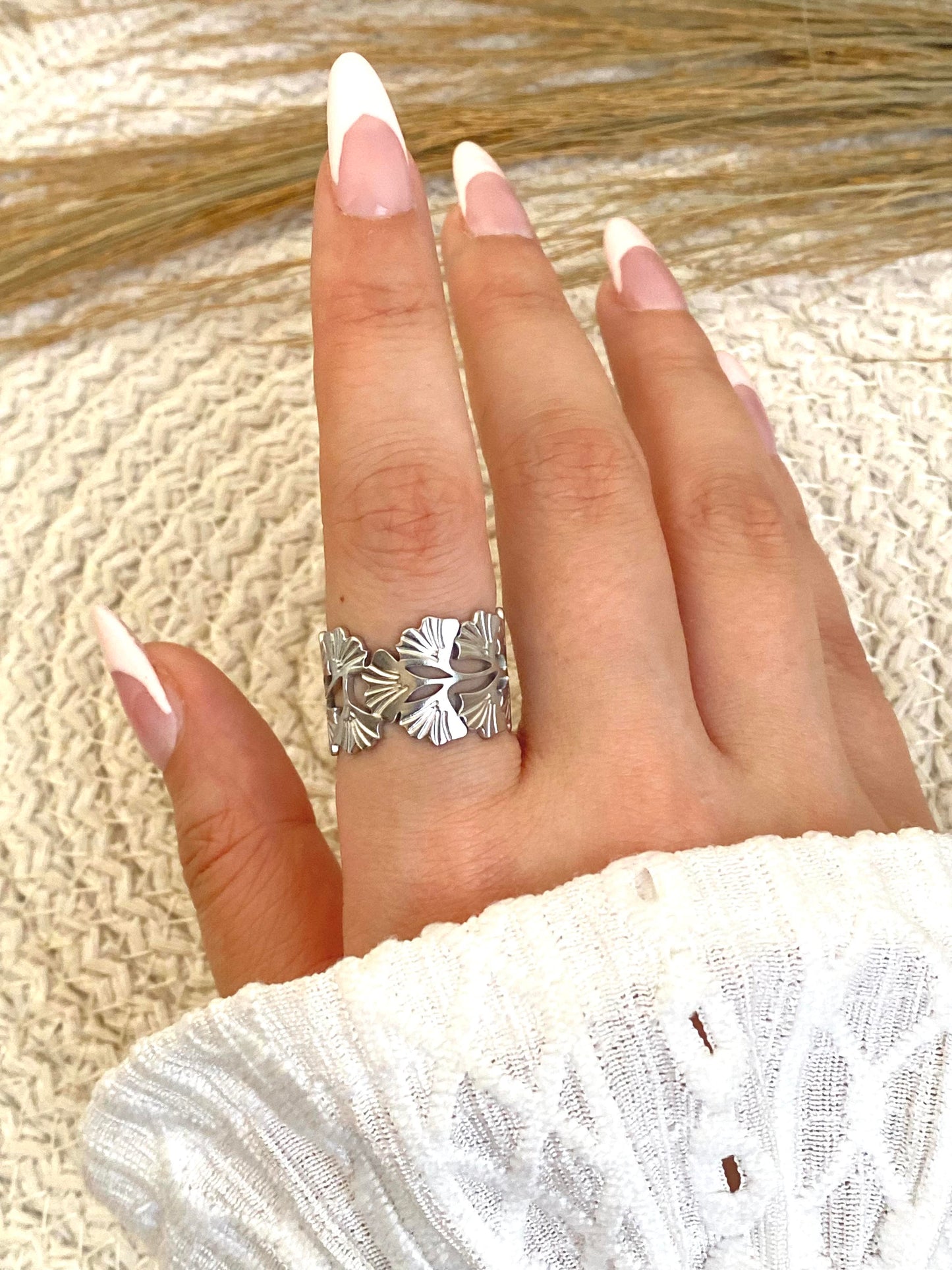 Silver Feather Ring
